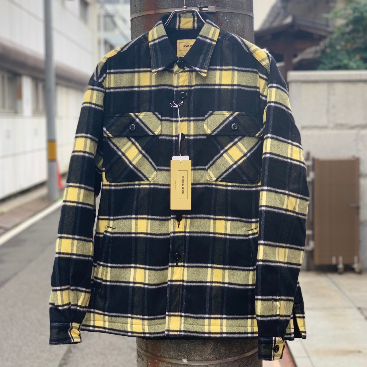 贈り物 セブンバイセブン Brushed check big down blouson - ブルゾン