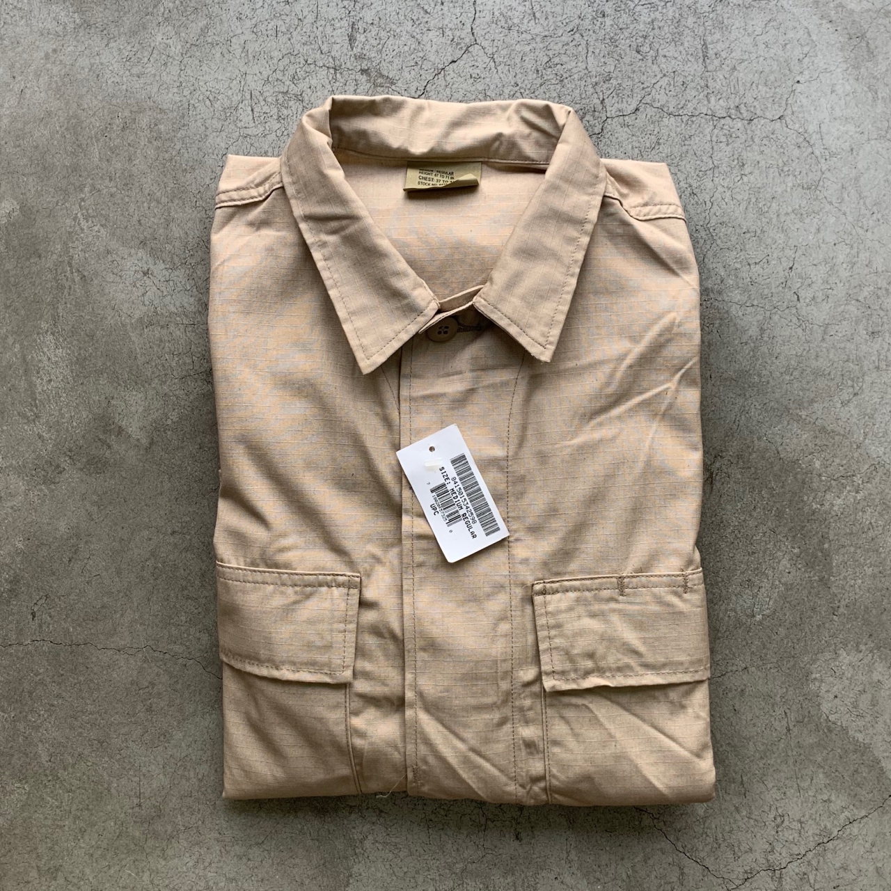 トップス 40's British Army Prisoner Shirt Original 1940s British Army Officer's Poplin Cotton Shirt